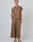 Cropped Wide Pant Cookie