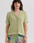 Textured S/S Cardi