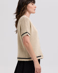 Textured S/S Cardi