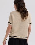 Textured S/S Cardi