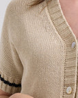 Textured S/S Cardi