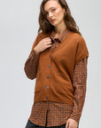 Button Vest Nutmeg