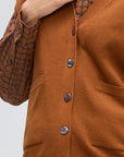 Button Vest Nutmeg