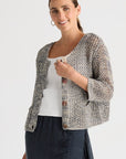 Colour Mix Cardi Graphite