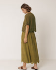 Embroidered Midi Skirt