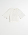 Boxy Shirt with Schiffli Embroidery
