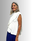 Ruched Top White