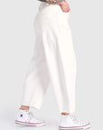 Cotton Barrel Pant White