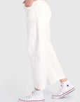 Cotton Barrel Pant White