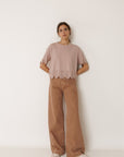 Boxy Embroidered Tee Dew