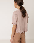 Boxy Embroidered Tee Dew