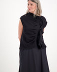 Ruched Top Black