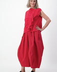 Ruched Top Red