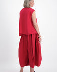 Ruched Top Red