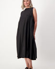 Pleat Detail Dress Black