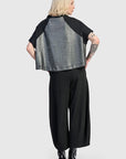 Silver Raglan Top