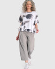 Cotton Barrel Pant Grey