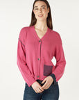 Birdseye Cardi Amaramth