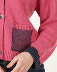 Birdseye Cardi Amaramth