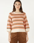 Mohair Fairisle Knit Taupe