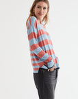 Block Stripe Crew Powder