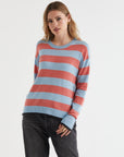 Block Stripe Crew Powder