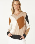 Diamond Dapper V Knit Oat