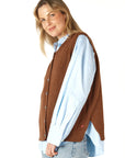 Essential Button Vest Coffee