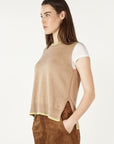 Essential 2 Tone Vest Oat