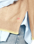 Essential 2 Tone Vest Oat