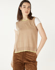 Essential 2 Tone Vest Oat