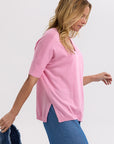 Pointelle Shoulder Top