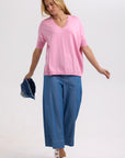 Pointelle Shoulder Top