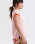 Stripe Trim Top Blush