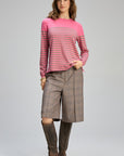 Detail Stripe Crew Knit