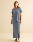 Waves Pleat Knit Top Pool