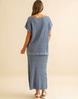 Waves Pleat Knit Top Pool