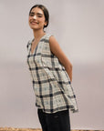 Tara Check Top
