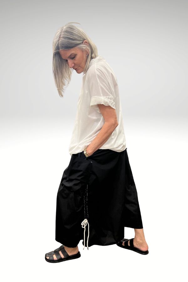 Diagonal Hem Tee White
