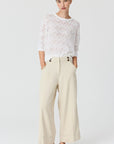 Rosin Pointelle Tee White