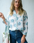 Poppy Flower Shirt Chambray