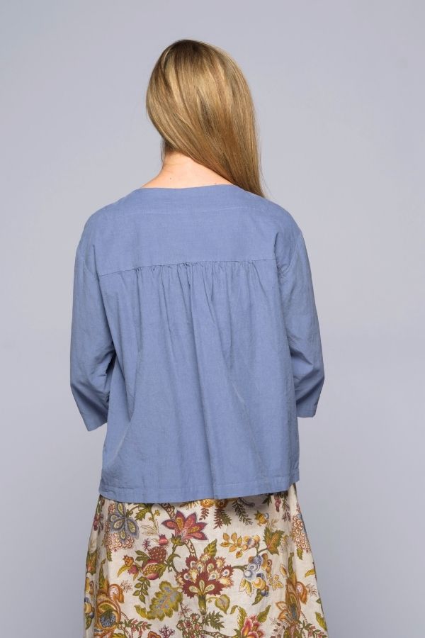 Gertie Cord Top Blue