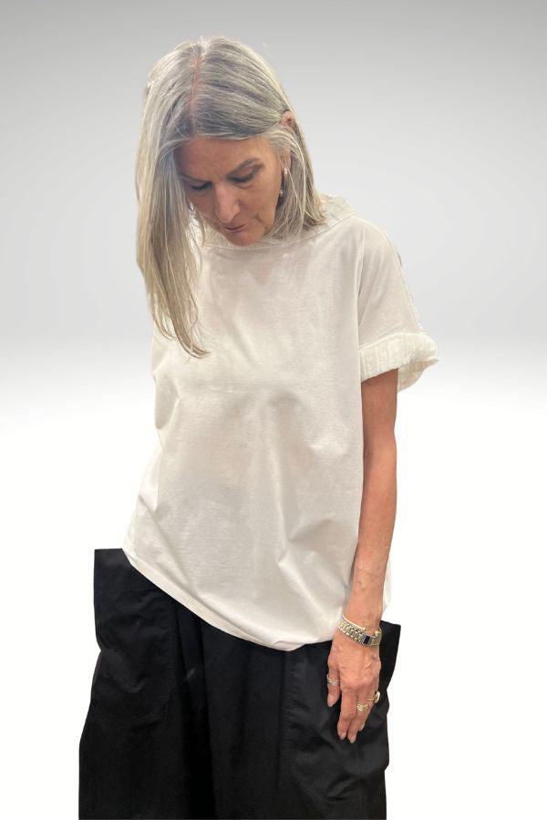 Diagonal Hem Tee White