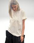Diagonal Hem Tee White