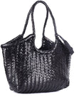 Gisella Woven Shopper Black