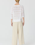 Rosin Pointelle Tee White