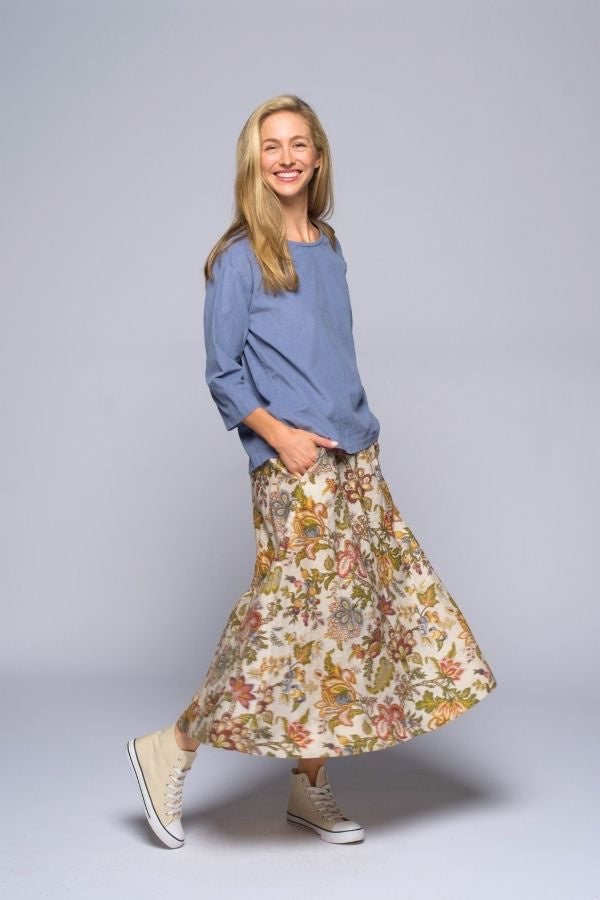 Gertie Cord Top Blue