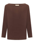 Silas Boat Neck Tee Chocolate