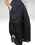 Tie Gather Pant Black