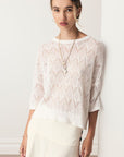 Rosin Pointelle Tee White